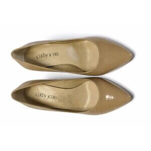 Cathy Jean Pumps Womens 7 Beige Pointed Toe Classic Heels Neutral